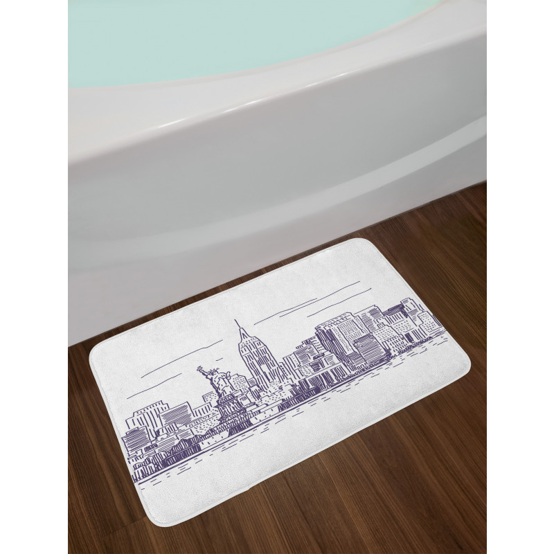 Sketchy NYC Island Bath Mat