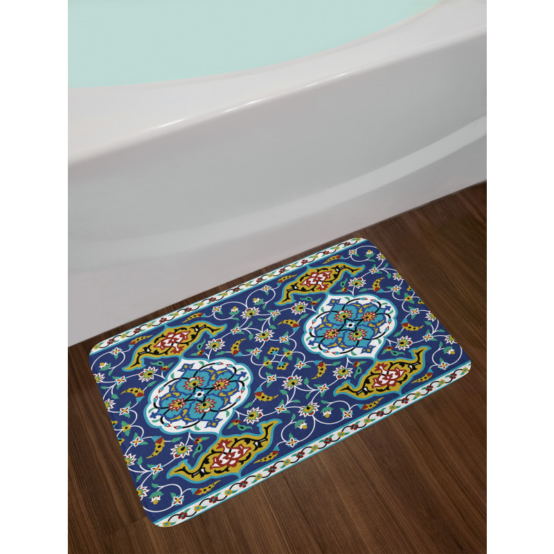 Oriental Tile Effects Bath Mat