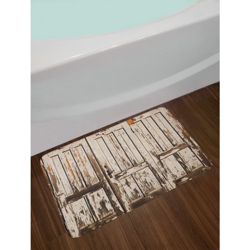 Vertical Rustic Planks Bath Mat