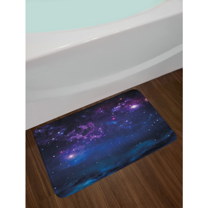 Milky Way Themed Stars Bath Mat