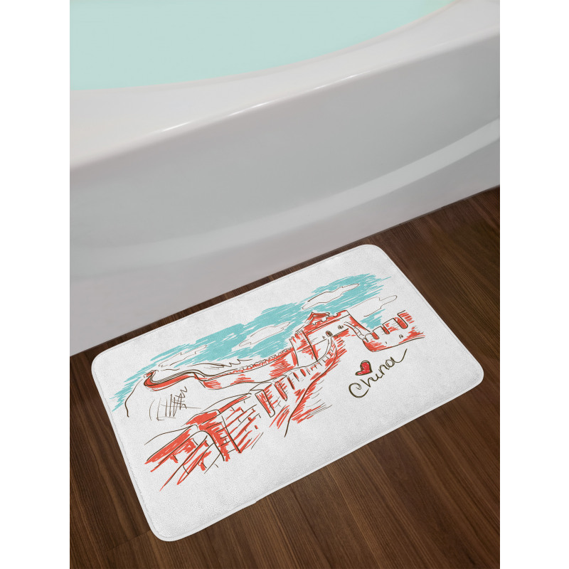 Sketch Chinese Bath Mat