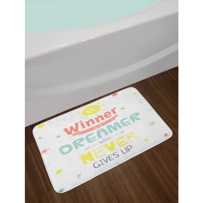 Positive Words Bath Mat