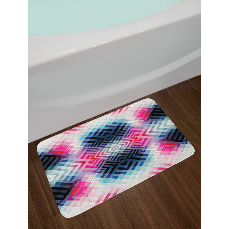 Geometric Lines Angle Bath Mat