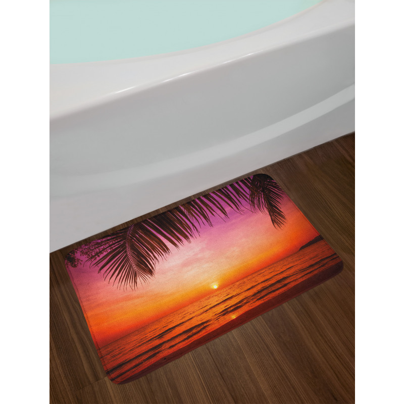 Coconut Palm Tree Leaf Bath Mat