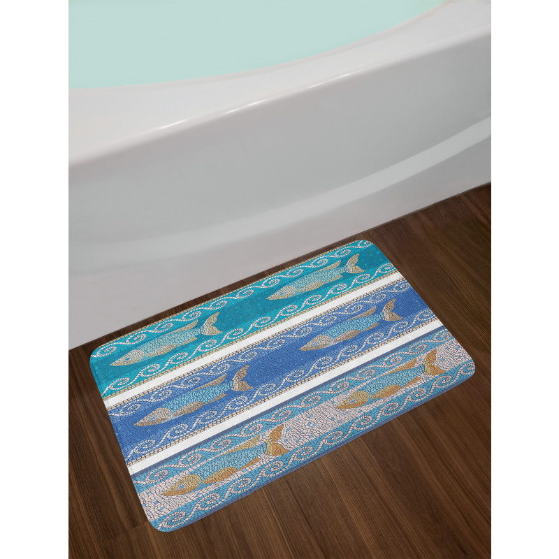 Marine Style Pattern Bath Mat