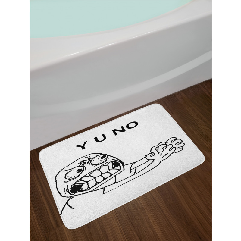 Hipster Mascot Meme Bath Mat