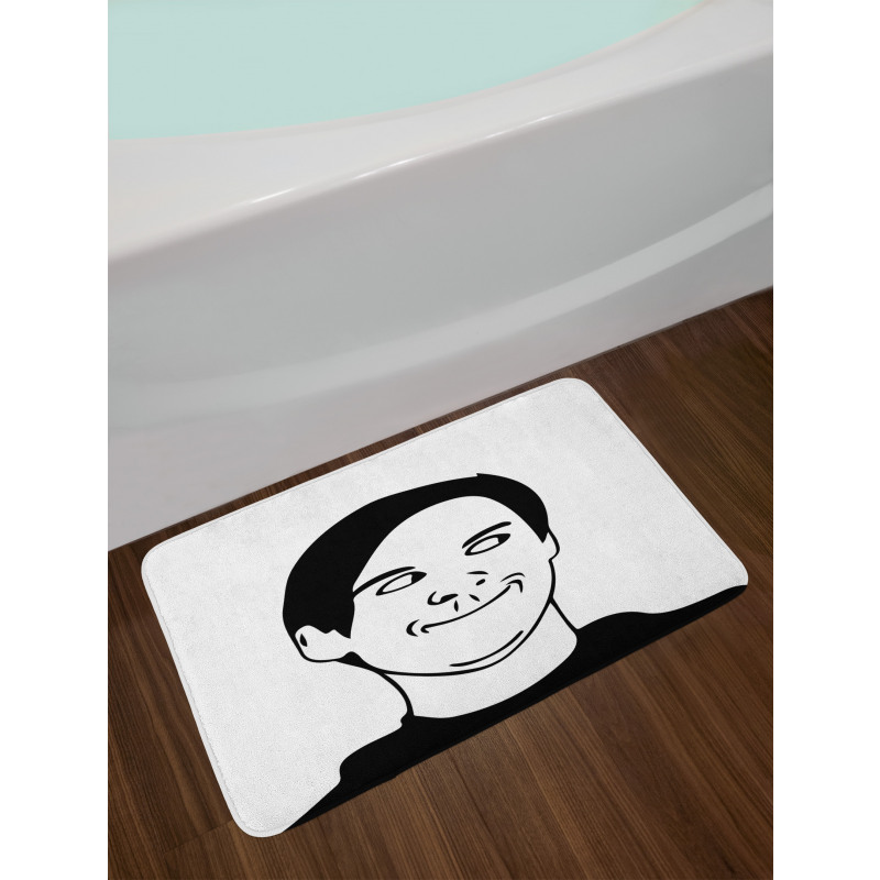 Oh Crap Troll Face Guy Bath Mat