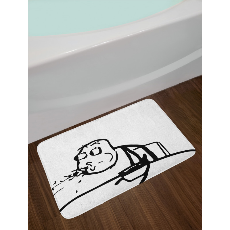 Wierd Meme Troll Comics Bath Mat