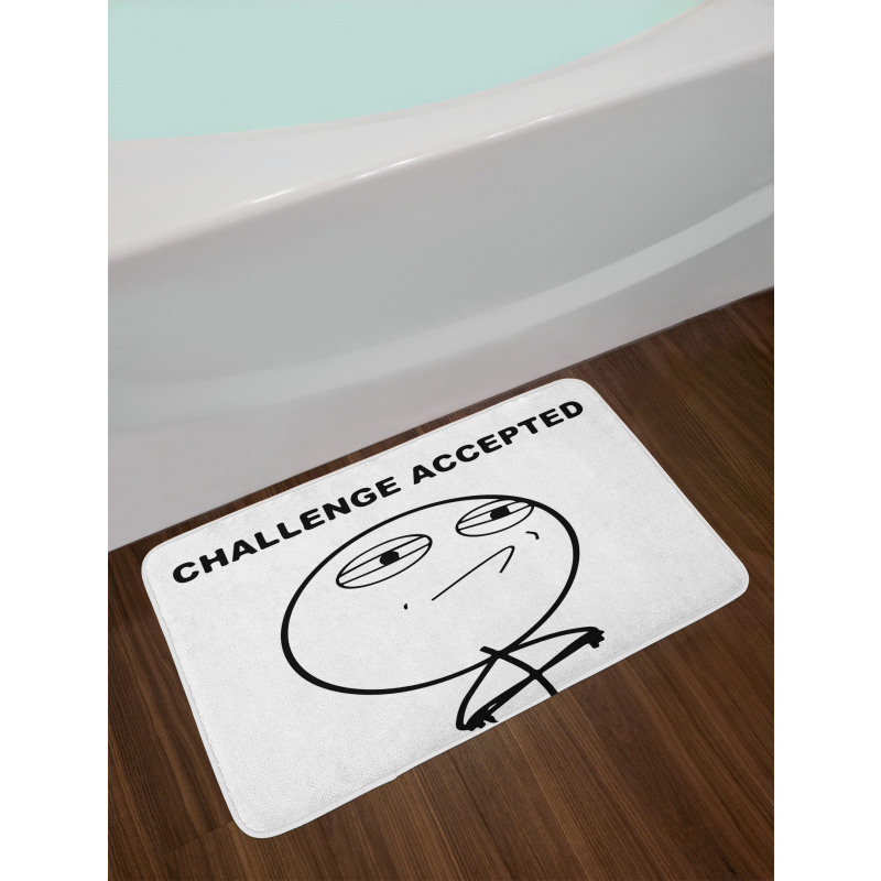 Challenge Accepted Meme Bath Mat