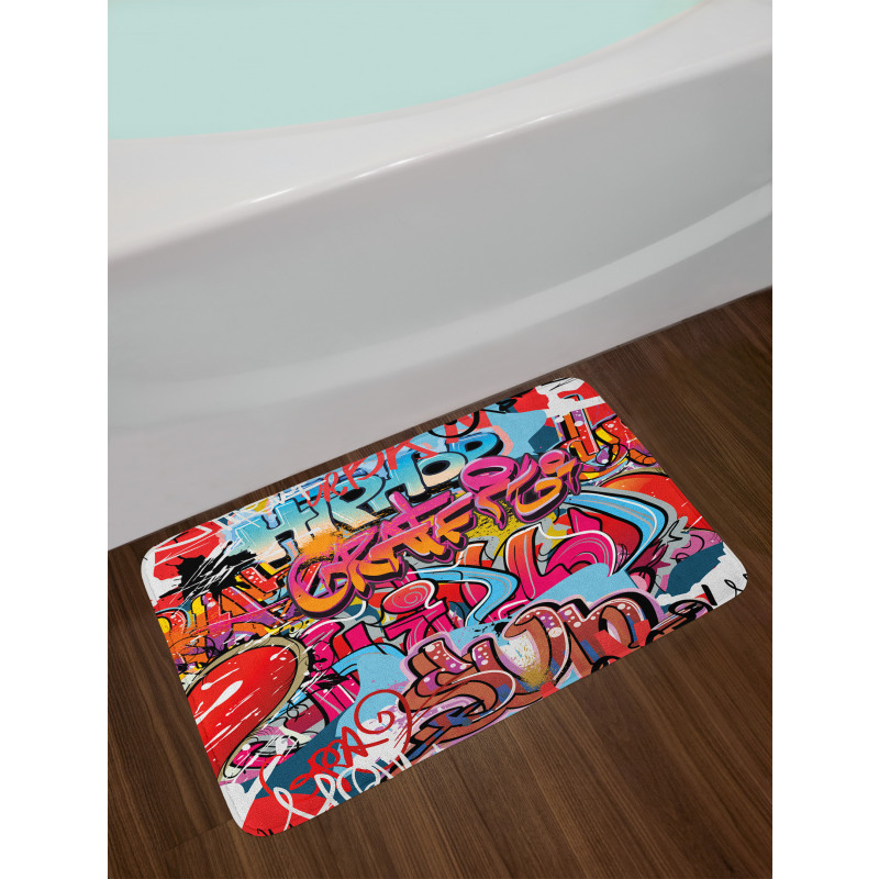 Hip Hop Street Art Bath Mat