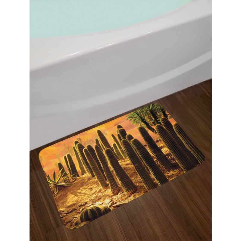 Sunset in Wild Desert Bath Mat