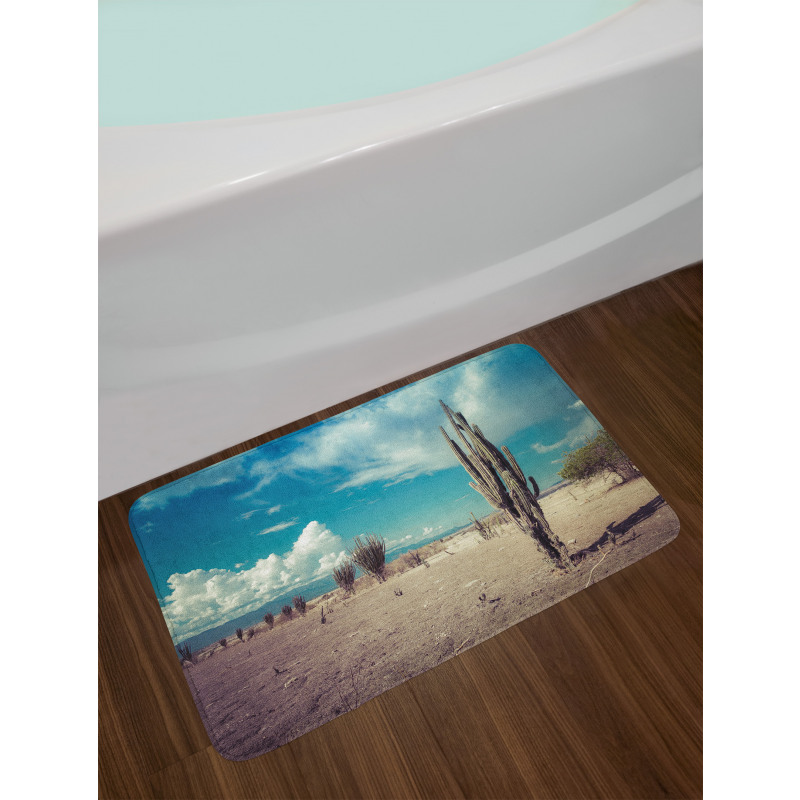 Sunny Hot Desert Plant Bath Mat