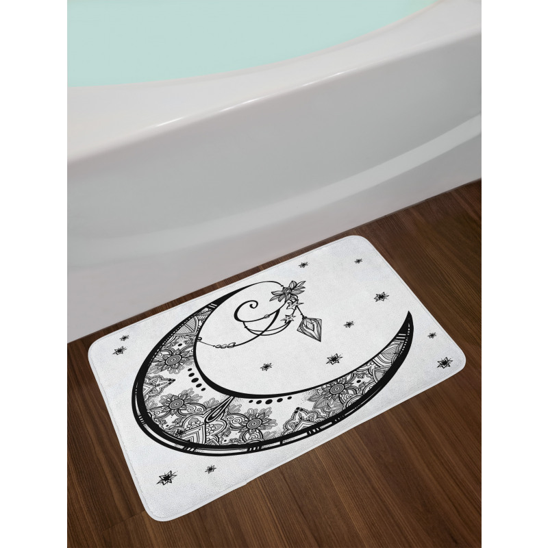 Floral Moon Bath Mat