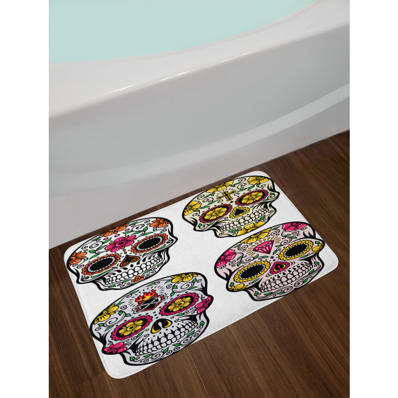 Skull Celebration Bath Mat