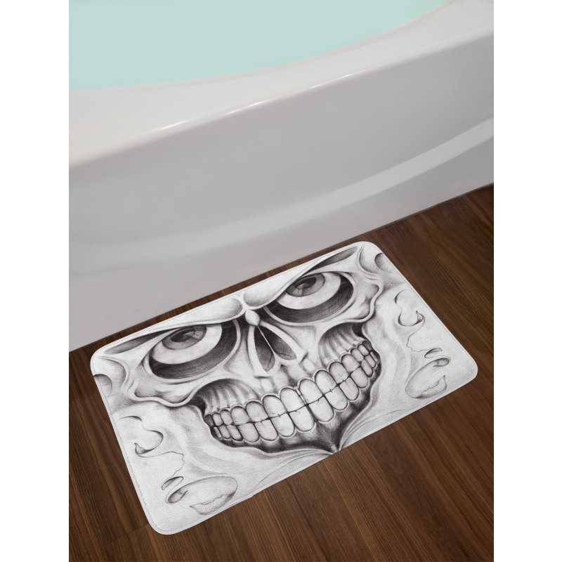 Skull Face Angry Bath Mat
