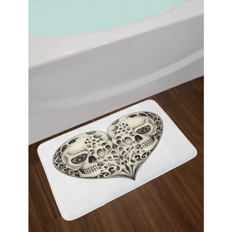 Twin Heart Design Bath Mat