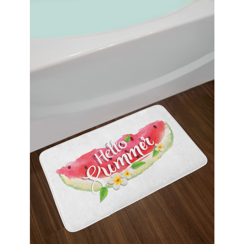 Summer Welcome Words Bath Mat