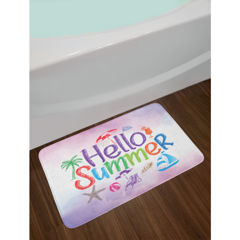 Summer Motivational Bath Mat