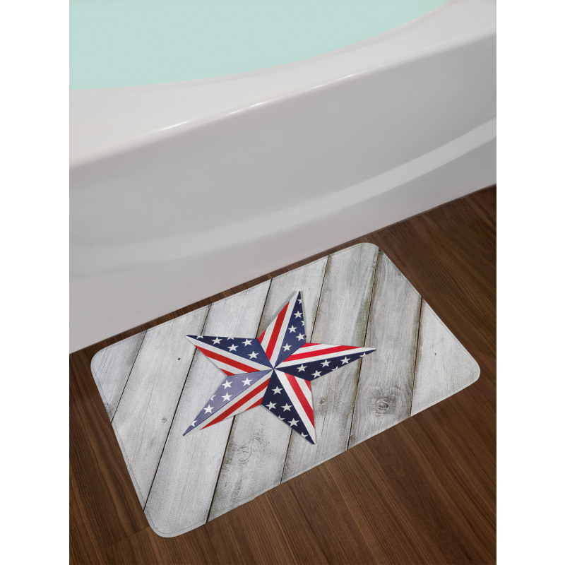 Star US Flag Bath Mat