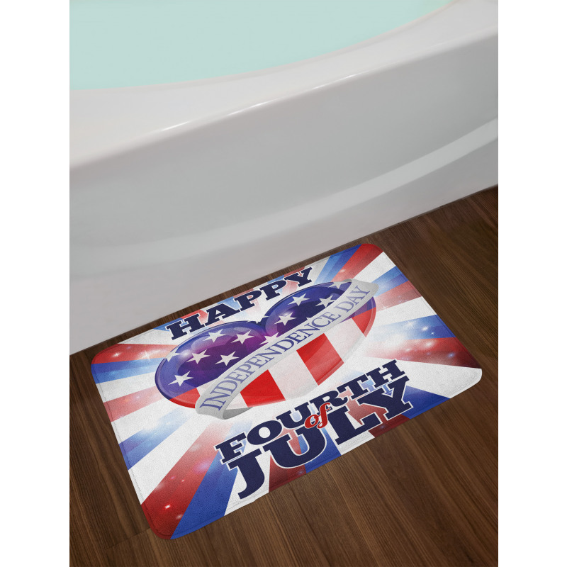 Patriotic Flag Bath Mat