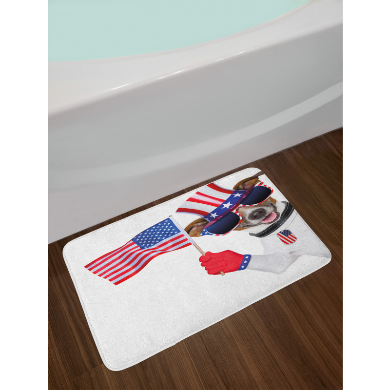 Patriotic Pet Dog Bath Mat