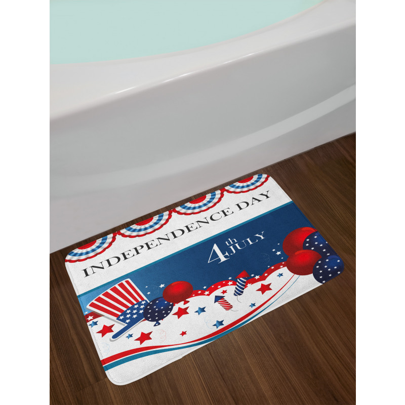 Cartoon Fireworks Bath Mat