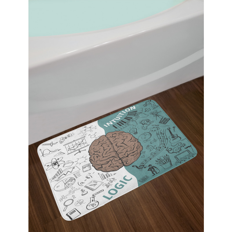 Music Logic Brain Art Bath Mat