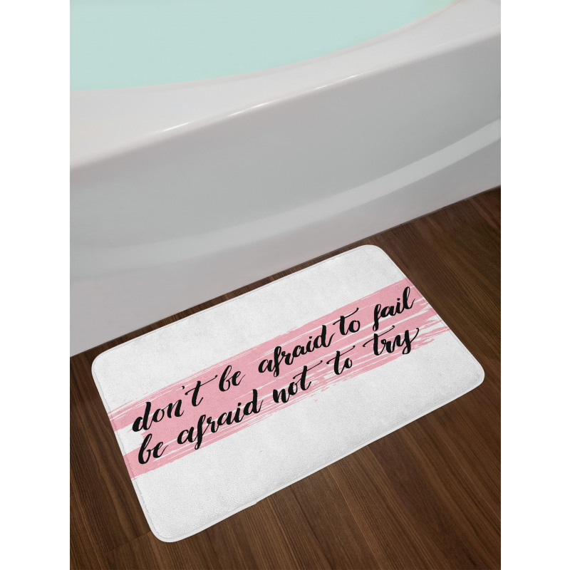 Try Motivation Words Bath Mat