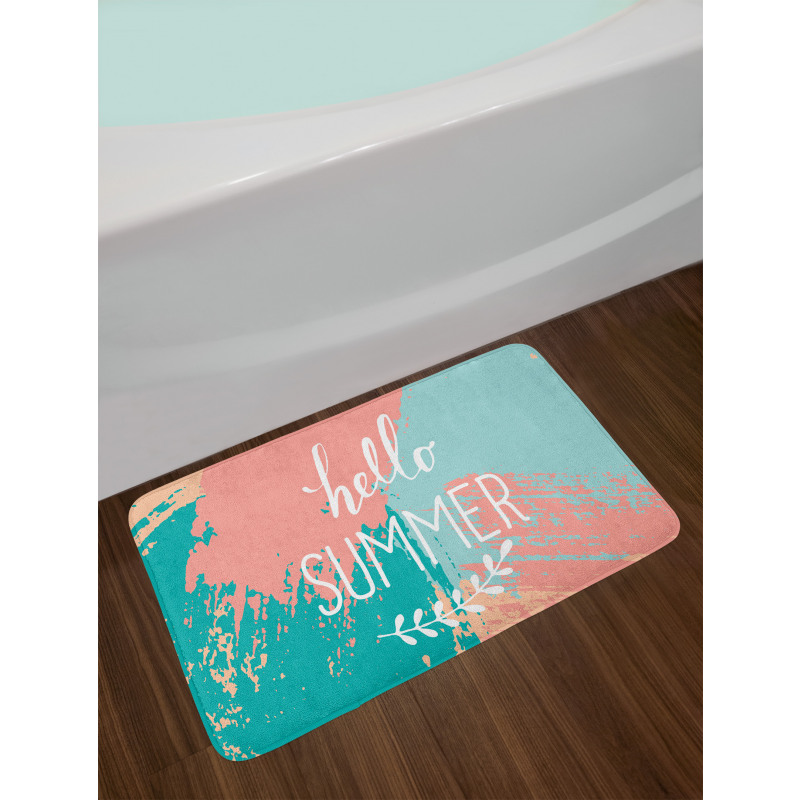 Hello Summer Lettering Bath Mat