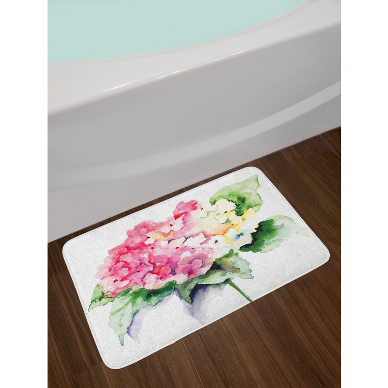 Hydrangea Flower Bouquet Bath Mat