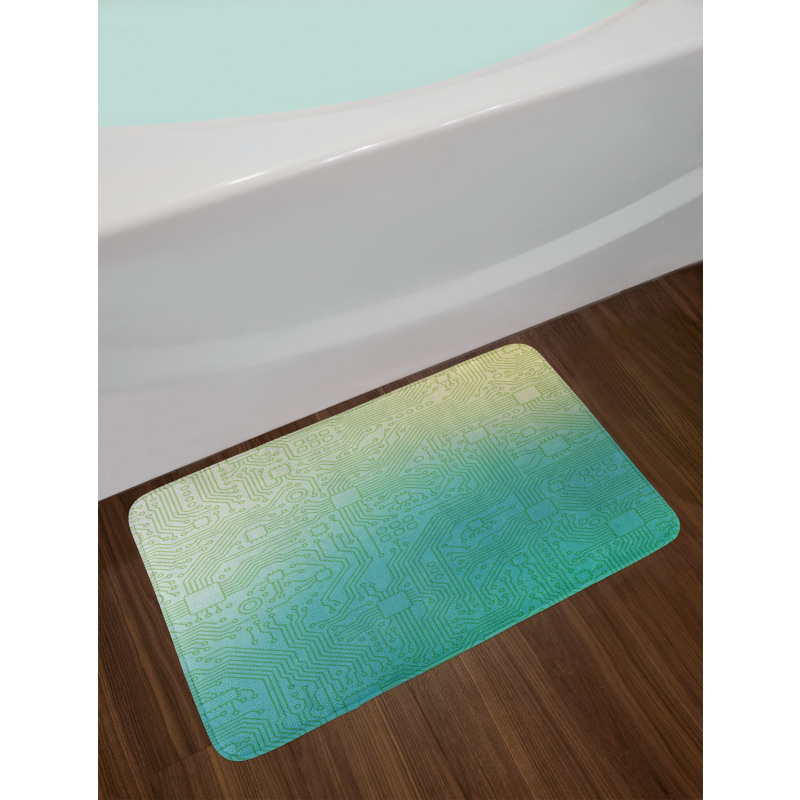 Tech Vector Pattern Bath Mat