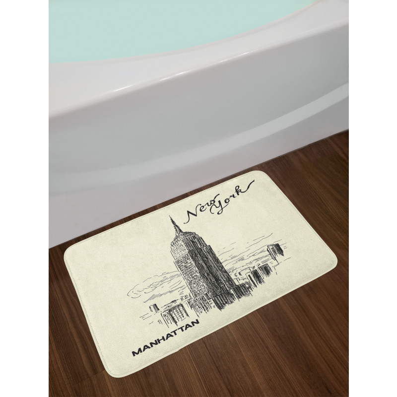 Urban Skyscrapers Bath Mat