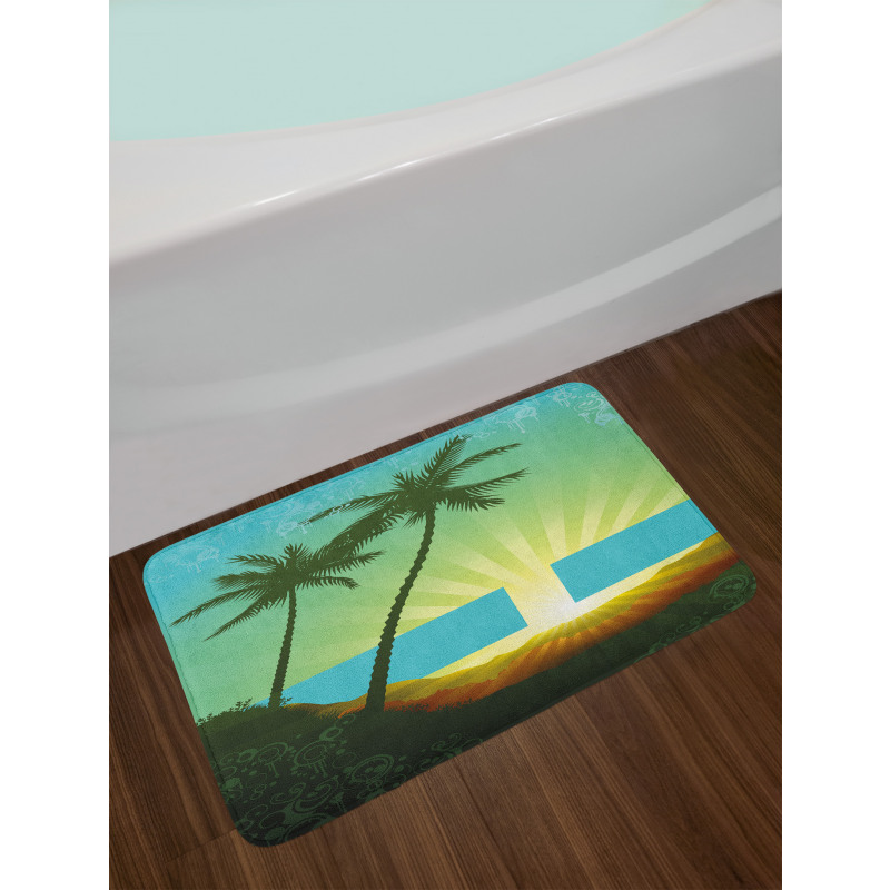 Tropical Sunrise Bath Mat