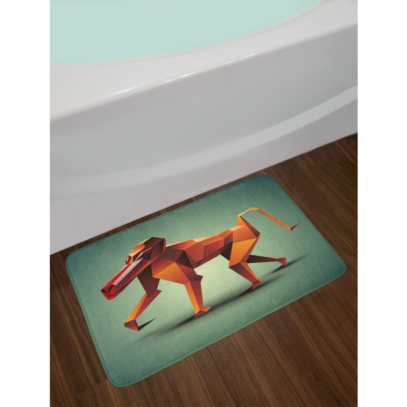 Polygonal Wild Monkey Bath Mat