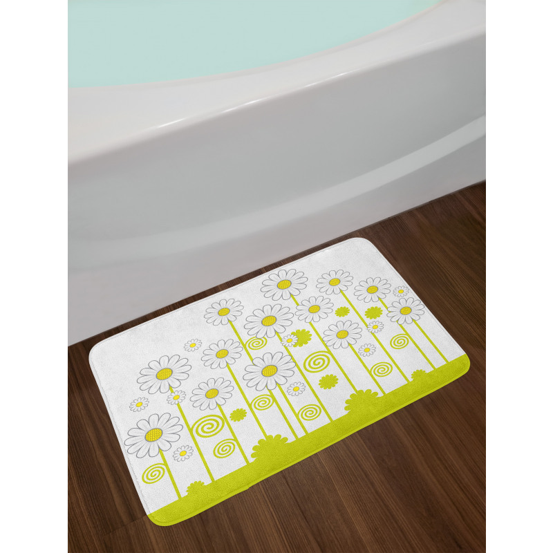 Daisises Flowers Garden Bath Mat