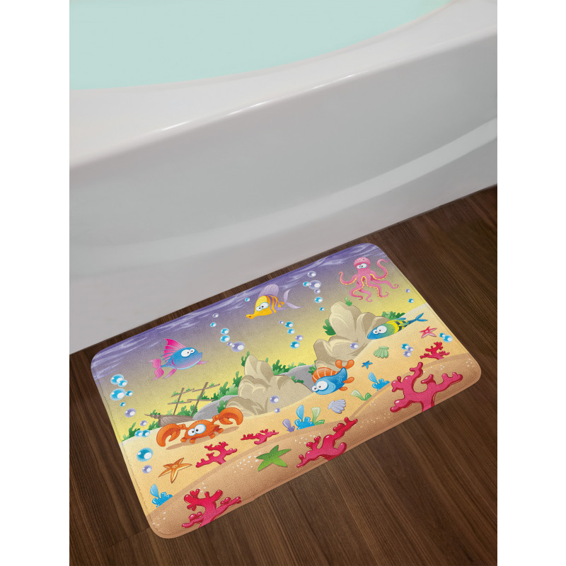 Kids Cartoon Funny Bath Mat