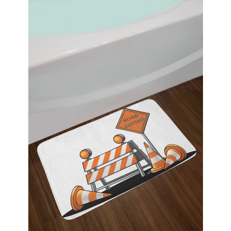 Traffic Warning Bath Mat