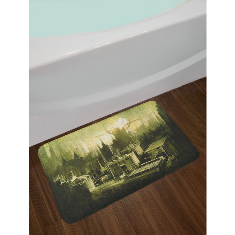 Gothic Dark City Scenery Bath Mat