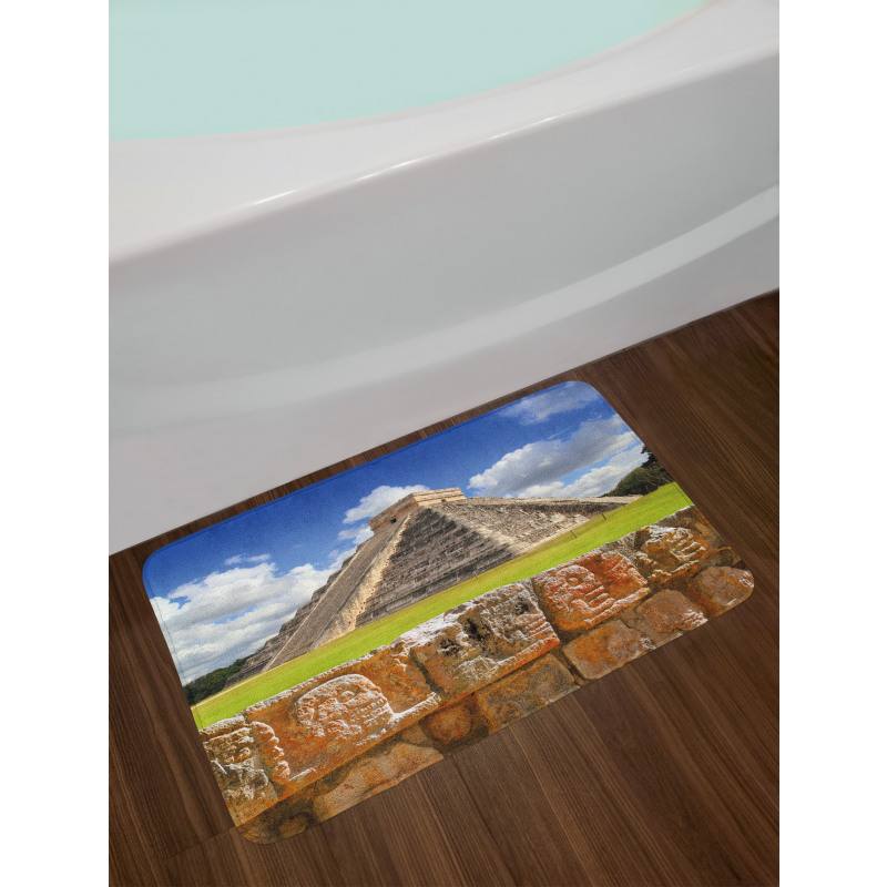 Wall of Skulls Pyramid Bath Mat