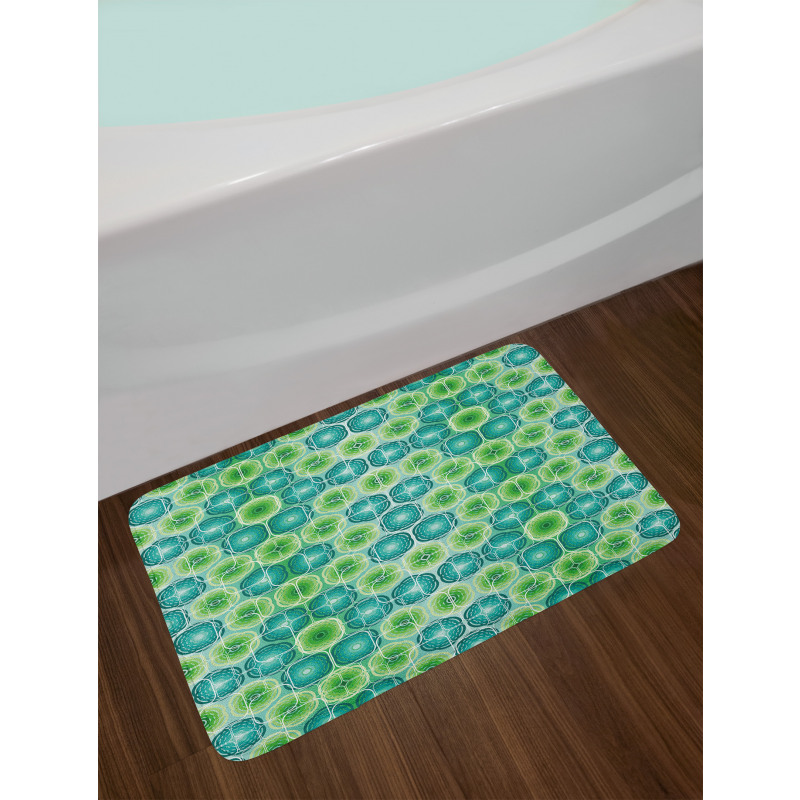 Vector Pattern Flowers Bath Mat