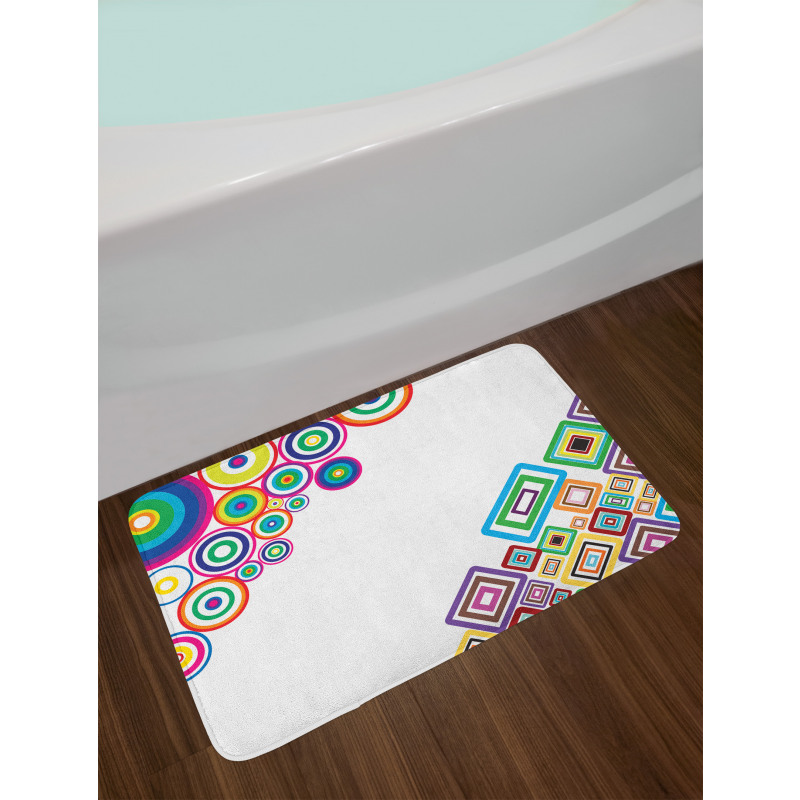 Colored Rectangle Form Bath Mat