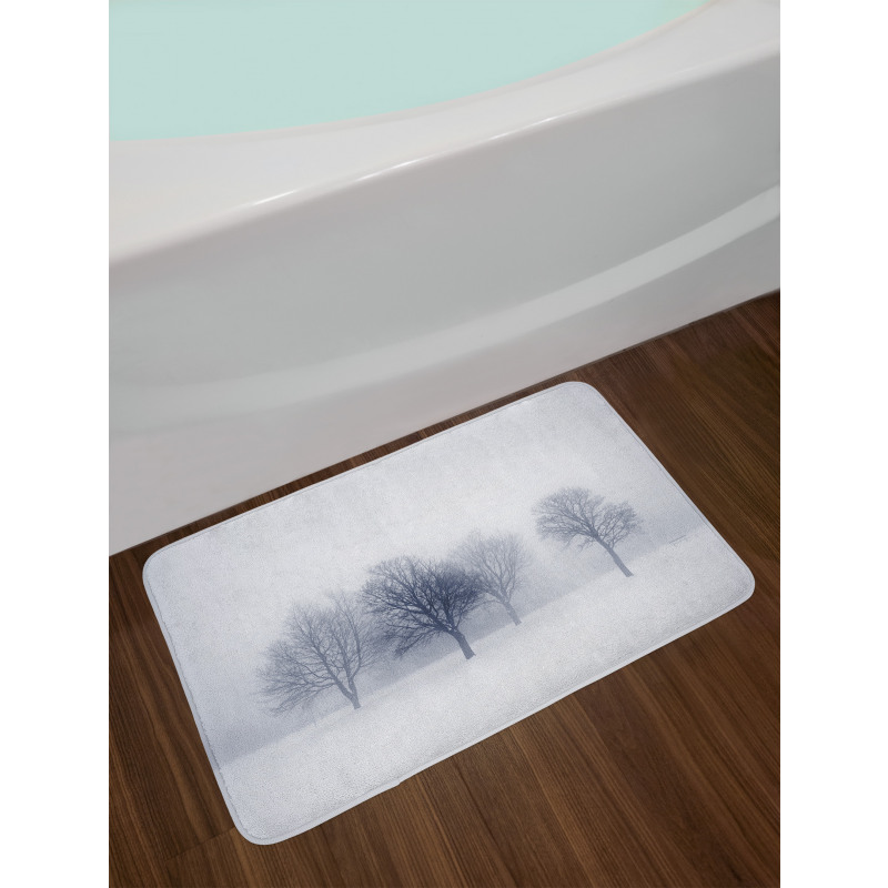 Winter Leafless Forest Bath Mat