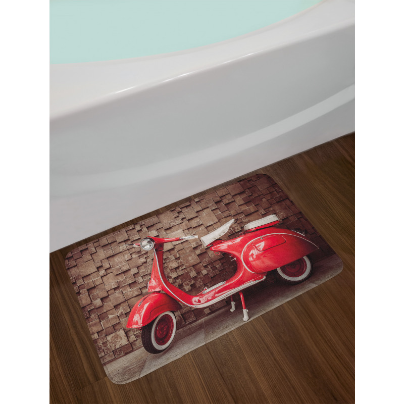 Retro Nostalgic Scooter Bath Mat