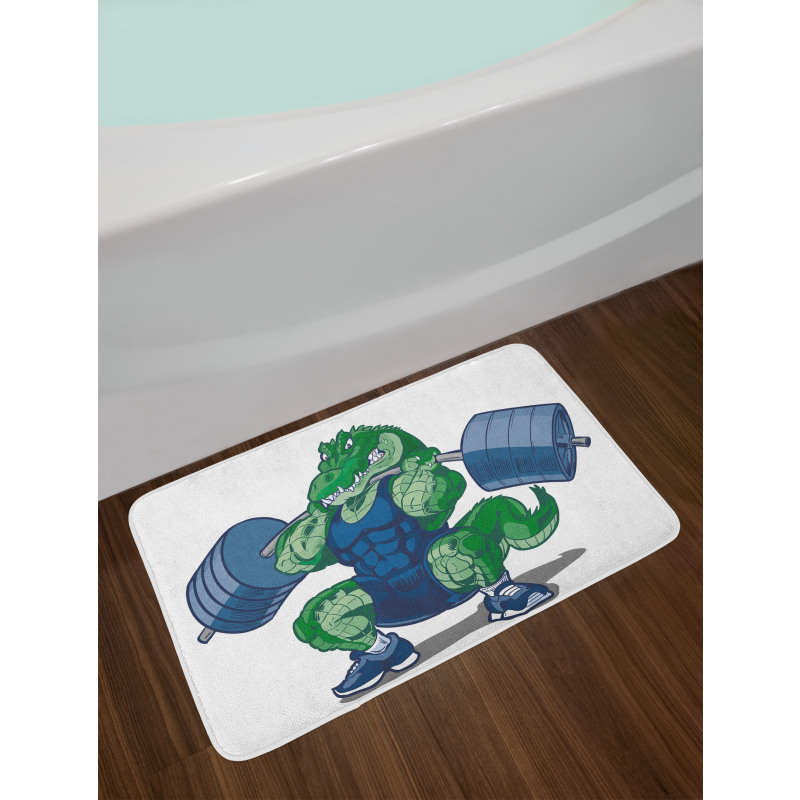 Cartoon Crocodile Bath Mat