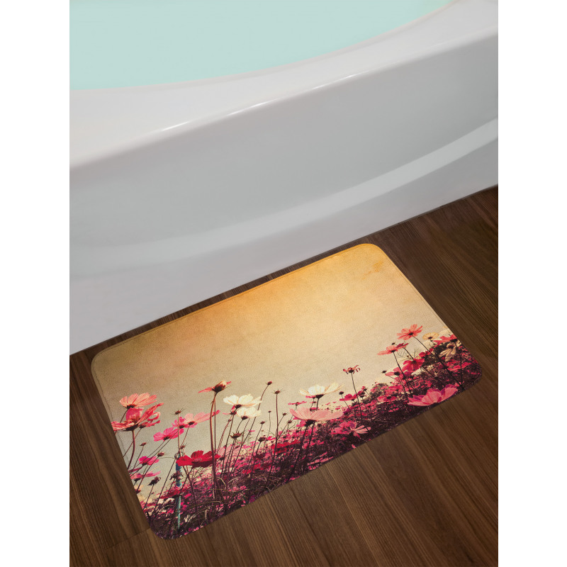 Garden Flowers Poppies Bath Mat