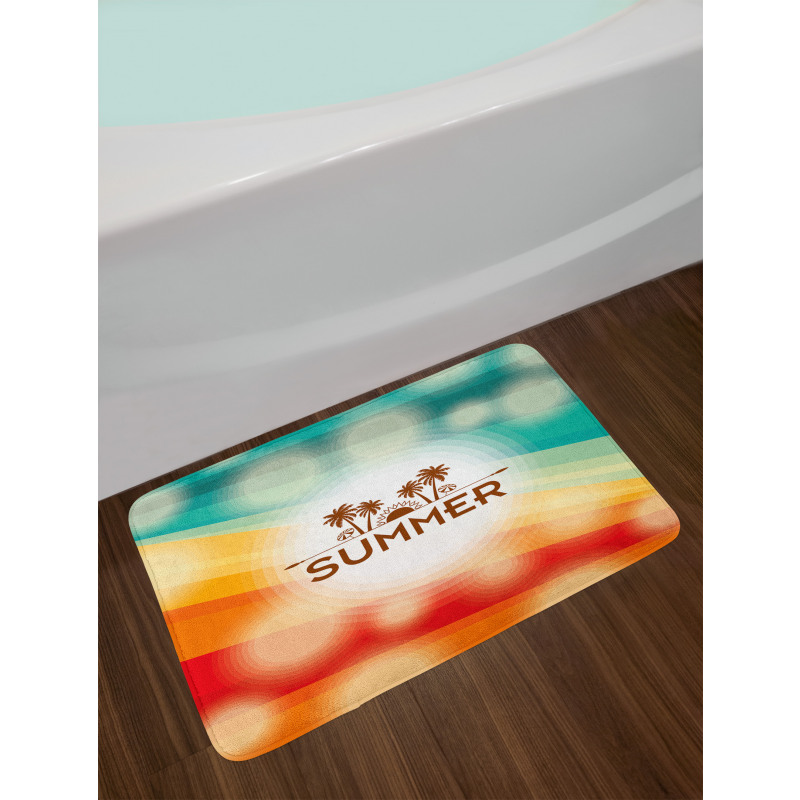 Palm Tree Sun Holiday Bath Mat