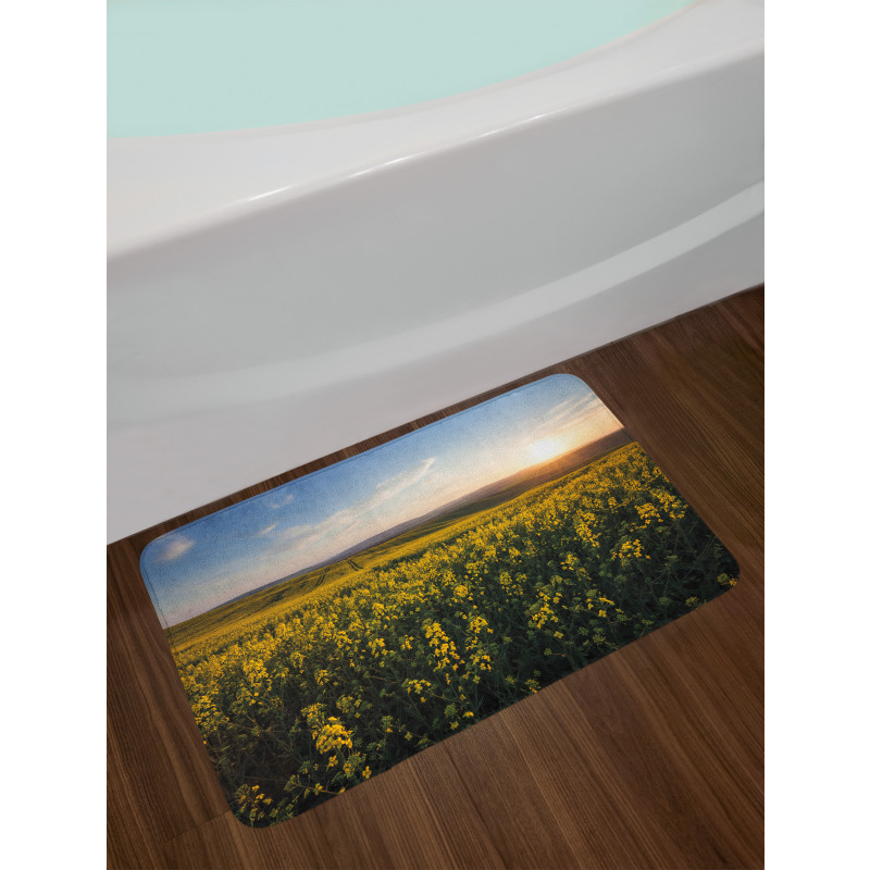 Sunset Flower Field Bath Mat