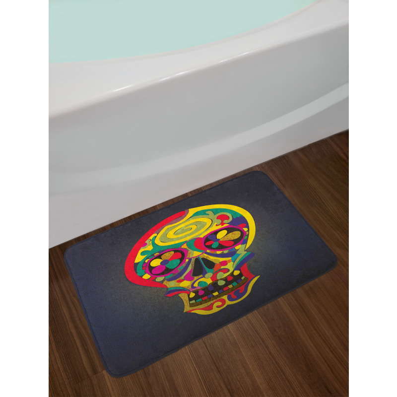 Colorful Skull Bath Mat