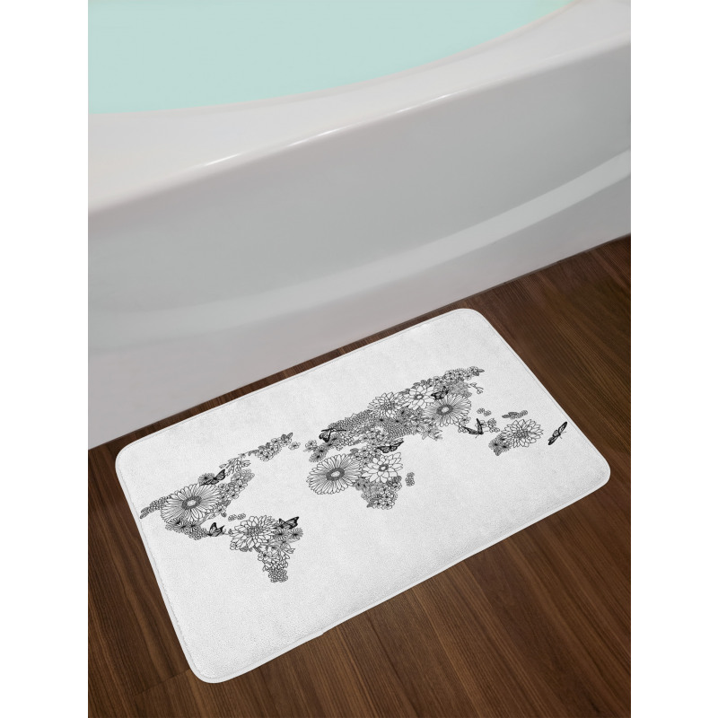 Butterfly Petals Bath Mat