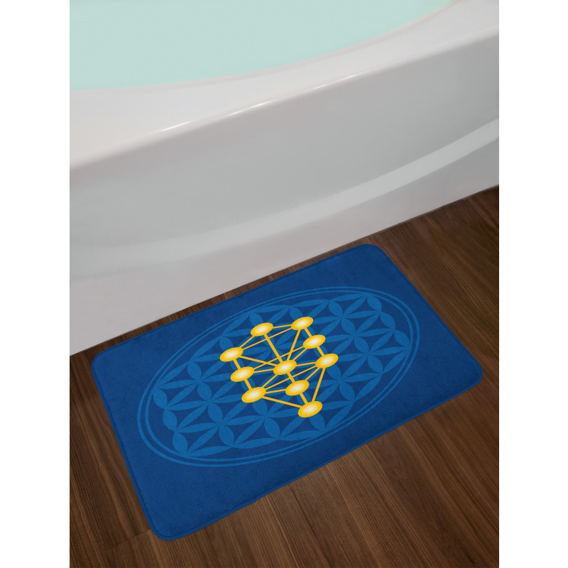 Flower of Life Pattern Bath Mat